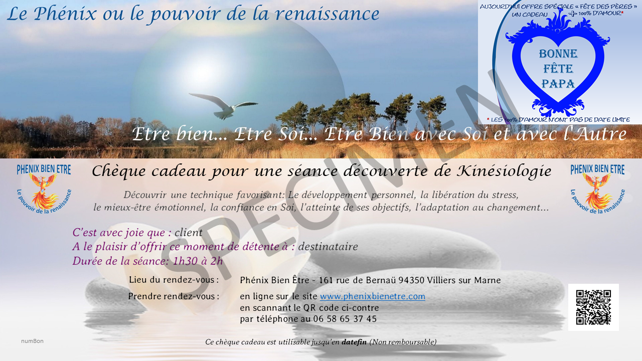 découverte kinésiologie Spécial Fête des pères