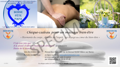 Massage bien être (1h) spécial fête des pères