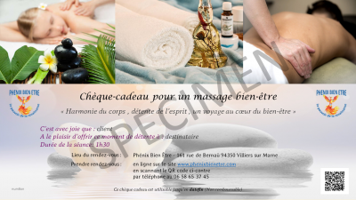 Bon cadeau massage 1h30